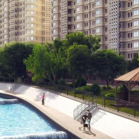 Просторная Современная 2-Комнатная Квартира Almaty Exterior photo